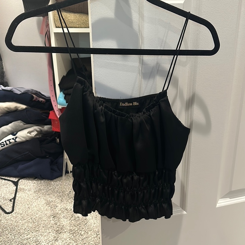 Sleek and sexy black tank.